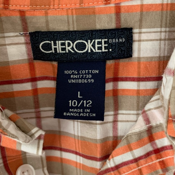 3/$10 item Cherokee Boys plaid shirt - Picture 3 of 5